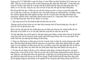Chỉ thị 11/2005/CT-BGD&ĐT tăng cường chỉ đạo thi tuyển sinh