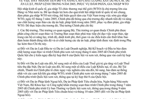 Chỉ thị 08/2005/CT-TTg đẩy nhanh tiến độ nâng cao chất lượng xây dựng dự án luật pháp lệnh năm 2005 phục vụ đàm phán gia nhập WTO
