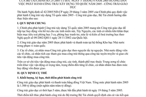 Thông tư 25/2005/TT-BTC phát hành Công trái xây dựng Tổ quốc năm 2005 Công trái giáo dục
