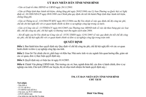 Quyết định 549/2005/QĐ-UB chế độ công tác phí hội nghị cơ quan hành chính đơn vị sự nghiệp công lập Ninh Bình