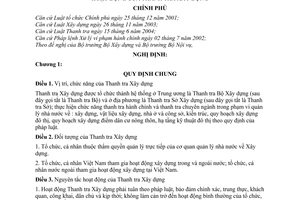 Nghị định 46/2005/NĐ-CP tổ chức hoạt động Thanh tra xây dựng