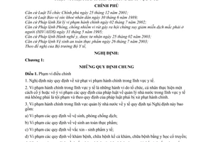 Nghị định 45/2005/NĐ-CP xử phạt vi phạm hành chính trong y tế