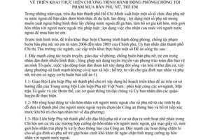 Chỉ thị 9/2005/CT-UB thực hiện Chương trình hành động phòng, chống tội phạm mua bán phụ nữ, trẻ em