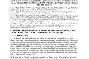 Thông tư liên tịch 08/2005/TTLT-BTM-BNV hướng dẫn chức năng, nhiệm vụ, quyền hạn và cơ cấu tổ chức của cơ quan chuyên môn giúp UBND QLNN