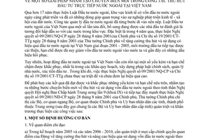Chỉ thị 13/2005/CT-TTg giải pháp tạo chuyển biến mới công tác thu hút đầu tư trực tiếp nước ngoài tại Việt Nam