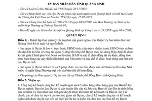 Quyết định 22/2005/QĐ-UB thành lập Ban quản lý Dự án phân cấp giảm nghèo Quảng Bình