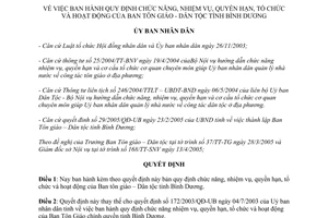 Quyết định 48/2005/QĐ-UB chức năng nhiệm vụ quyền hạn tổ chức Ban tôn giáo Dân