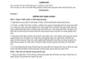 Nghị định 56/2005/NĐ-CP về khuyến nông, khuyến ngư