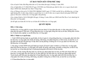 Quyết định 1106/2005/QĐ-UB nhiệm vụ quyền hạn tổ chức bộ máy Sở Khoa học Công nghệ Phú Thọ