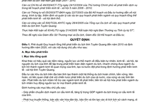 Quyết định 48/2005/QĐ-UBND phê duyệt Quy hoạch tổng thể phát triển du lịch tỉnh