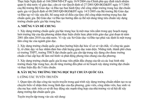 Công văn 3481/GDTrH  hướng dẫn xây dựng trường chuẩn quốc gia