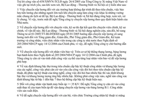 Công văn 1380/LĐTBXH-TL vướng mắc trong chuyển xếp lương mới