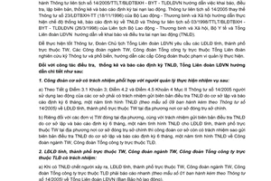 Công văn 906/TLĐ-BHLĐ hướng dẫn thực hiện TT 14/2005/TTLT/BLĐTBXH-BYT–TLĐLĐVN