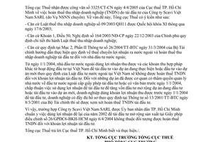 Công văn 1573 TCT/ĐTNN  hoàn thuế thu nhập doanh nghiệp (TNDN) do tái đầu tư của Công ty Scavi Việt Nam SARL