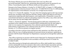Official Dispatch No. 6229/TC/TCT of May 24, 2005, on personal income tax payment by Vietnam-based rep offices