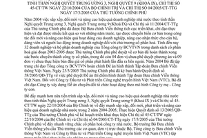 Chỉ thị 05/2005/CT-BBCVT tiếp tục đẩy mạnh sắp xếp đổi mới doanh nghiệp nhà nước