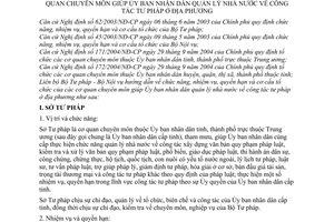Thông tư liên tịch 04/2005/TTLT-BTP-BNV hướng dẫn chức năng nhiệm vụ quyền hạn tổ chức cơ quan chuyên môn giúp Ủy ban nhân dân công tác tư pháp