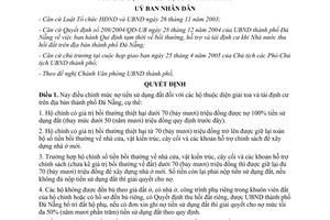 Quyết định 54/2005/QĐ-UB điều chỉnh nợ tiền sử dụng đất hộ thuộc diện giải toả