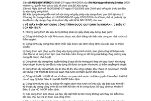 Thông tư 09/2005/TT-BXD hướng dẫn giấy phép xây dựng