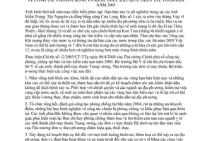 Chỉ thị 03/2005/CT-BYT công tác phòng chống khắc phục hậu quả thiên tai thảm họa năm 2005