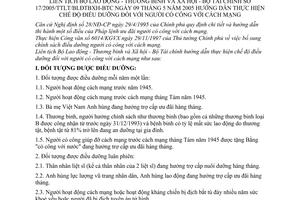 Thông tư liên tịch 17/2005/TTLT-BLĐTBXH-BTC hướng dẫn chế độ điều dưỡng người có công cách với mạng