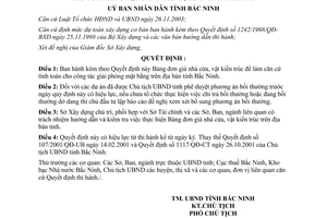 Quyết định 46/2005/QĐ-UB đơn giá nhà cửa vật kiến trúc