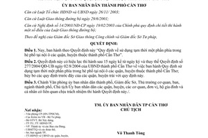 Quyết định 36/2005/QĐ-UB Quy định sử dụng tạm thời một phần phía trong hè phố