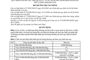 Quyết định 27/2005/QĐ-BTC chế độ thu, nộp, quản lý sử dụng phí thẩm định đánh giá trữ lượng khoáng sản