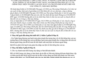 Thông tư 37/2005/TT-BTC xử lý tài chính thực hiện tổ chức lại chuyển đội sở công ty nhà máy đường sửa đổi 56/2004/TT-BTC