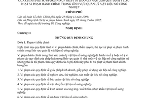 Nghị định 64/2005/NĐ-CP xử phạt vi phạm hành chính trong quản lý vật liệu nổ công nghiệp