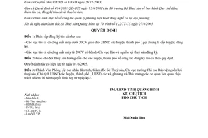 Quyết định 26/2005/QĐ-UB  phân cấp đăng ký tàu cá