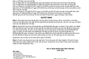 Quyết định 122/2005/QĐ-UBND bồi thường hỗ trợ tái định cư nhà nước thu hồi đất