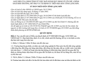 Quyết định 19/2005/QĐ-UB sửa đổi Quyết định 07/2005/QĐ-UB cơ chế, chính sách bồi thường, hỗ trợ tái định cư