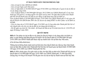 Quyết định 74/2005/QĐ-UB  điều chỉnh Quyết định 10/2005/QĐ-UB