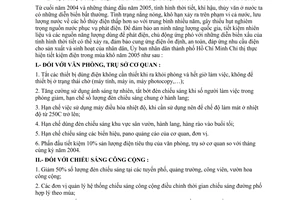 Chỉ thị 13/2005/CT-UB thực hiện biện pháp tiết kiệm điện mùa khô năm 2005