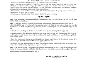 Quyết định 1101/2005/QĐ.UB thay đổi tên Ban quản lý dự án đầu tư hạ tầng