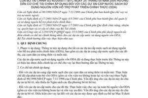 Thông tư 40/2005/TT-BTC hướng dẫn cơ chế tài chính dự án cấp nước sạch sử dụng nguồn vốn hỗ trợ phát triển chính thức ODA