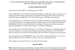 Quyết định 53/2005/QĐ-UB cán bộ không chuyên trách xã phường thị trấn