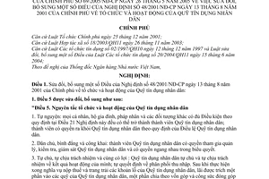 Nghị định 69/2005/NĐ-CP tổ chức hoạt động Quỹ tín dụng nhân dân sửa đổi Nghị định 48/2001/NĐ-CP