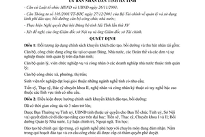 Quyết định 41/2005/QĐ-UB về chính sách đào tạo bồi dưỡng thu hút nhân tài