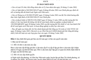 Quyết định 66/2005/QĐ-UB thời gian gửi báo cáo quyết toán ghi thu ghi chi ngân sách nhà nước Đà Nẵng