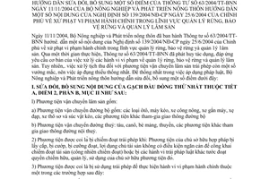 Thông tư 28/2005/TT-BNN xử phạt vi phạm hành chính lĩnh vực quản lý bảo vệ rừng lâm sản sửa đổi 63/2004/TT-BNN