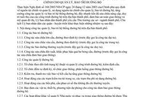 Chỉ thị 14/2005/CT-UB quản lý sử dụng nguồn tài chính quản lý bảo trì đường bộ