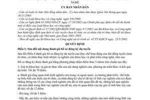 Quyết định 08/2009/QĐ-UBND  sửa đổi quy chế hoạt động của Hội đồng tuyển chọn tổ chức, cá nhân thực hiện nhiệm vụ nghiên cứu KHCN