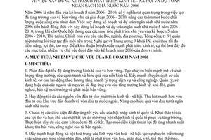 Chỉ thị 18/2005/CT-TTg xây dựng kế hoạch phát triển kinh tế xã hội dự toán ngân sách nhà nước năm 2006