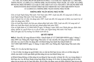 Quyết định 783/2005/QĐ-NHNN quy chế cho vay tổ chức tín dụng khách hàng sửa đổi QĐ 127/2005/QĐ-NHNN 1627/2001/QĐ-NHNN