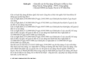 Công văn 3375/UBND-CN phân cấp, ủy quyền trong quản lý quy hoạch đầu tư xây dựng