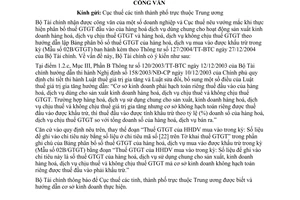 Công văn 6864 TC/TCT phân bổ thuế GTGT đầu vào được khấu trừ