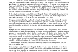 Công văn 2111/BTNMT-ĐKTKĐĐ quy hoạch sử dụng đất cho lĩnh vực giáo dục, y tế, văn hóa và thể dục thể thao