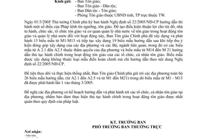 Công văn 494/TGCP phát hành biểu mẫu hướng dẫn